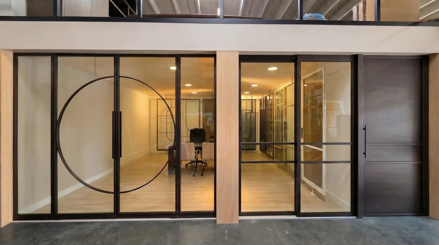 Showroom Stalen Deuren Centrum Tilburg met stalen deuren